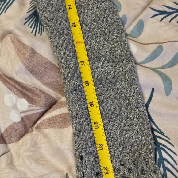 Gray Open-Front Knit Sweater Size 1 =1x - Picture 6 of 9